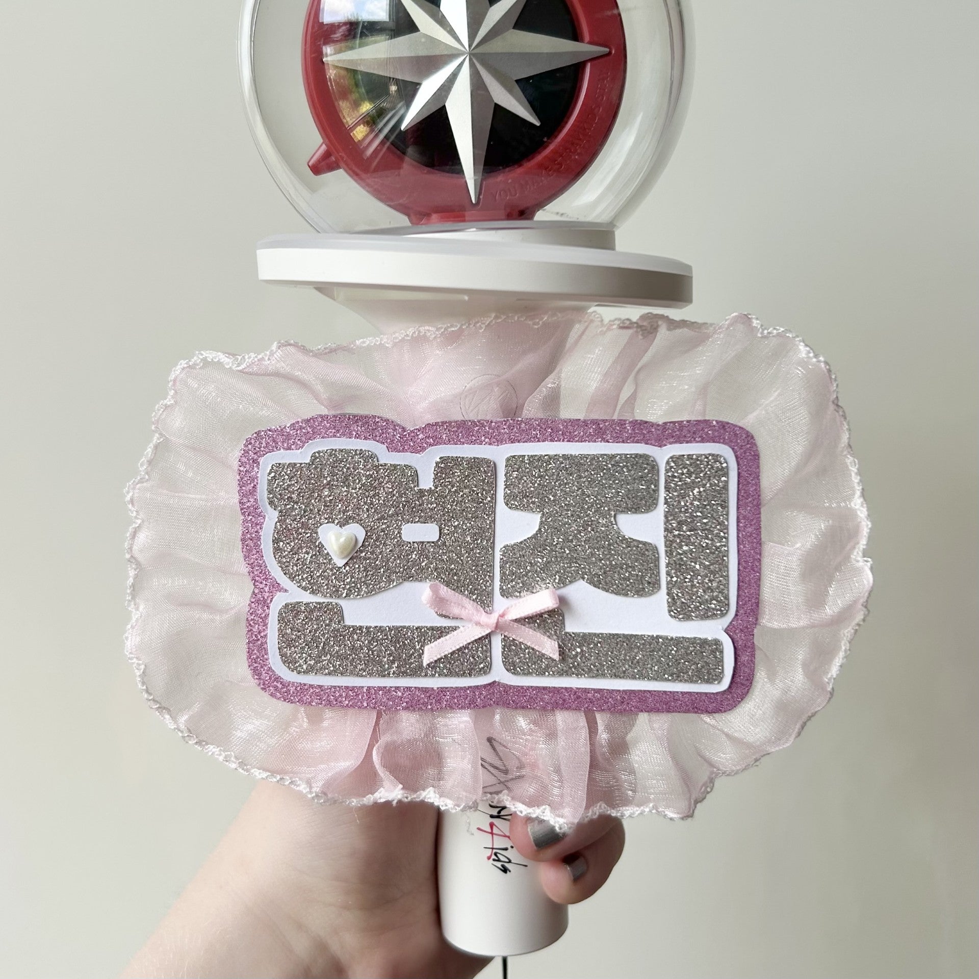 stray kids glitter lightstick deco/badge