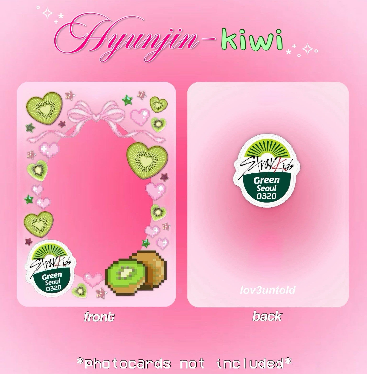 (pre-order) hyunjin kiwi pc holder!