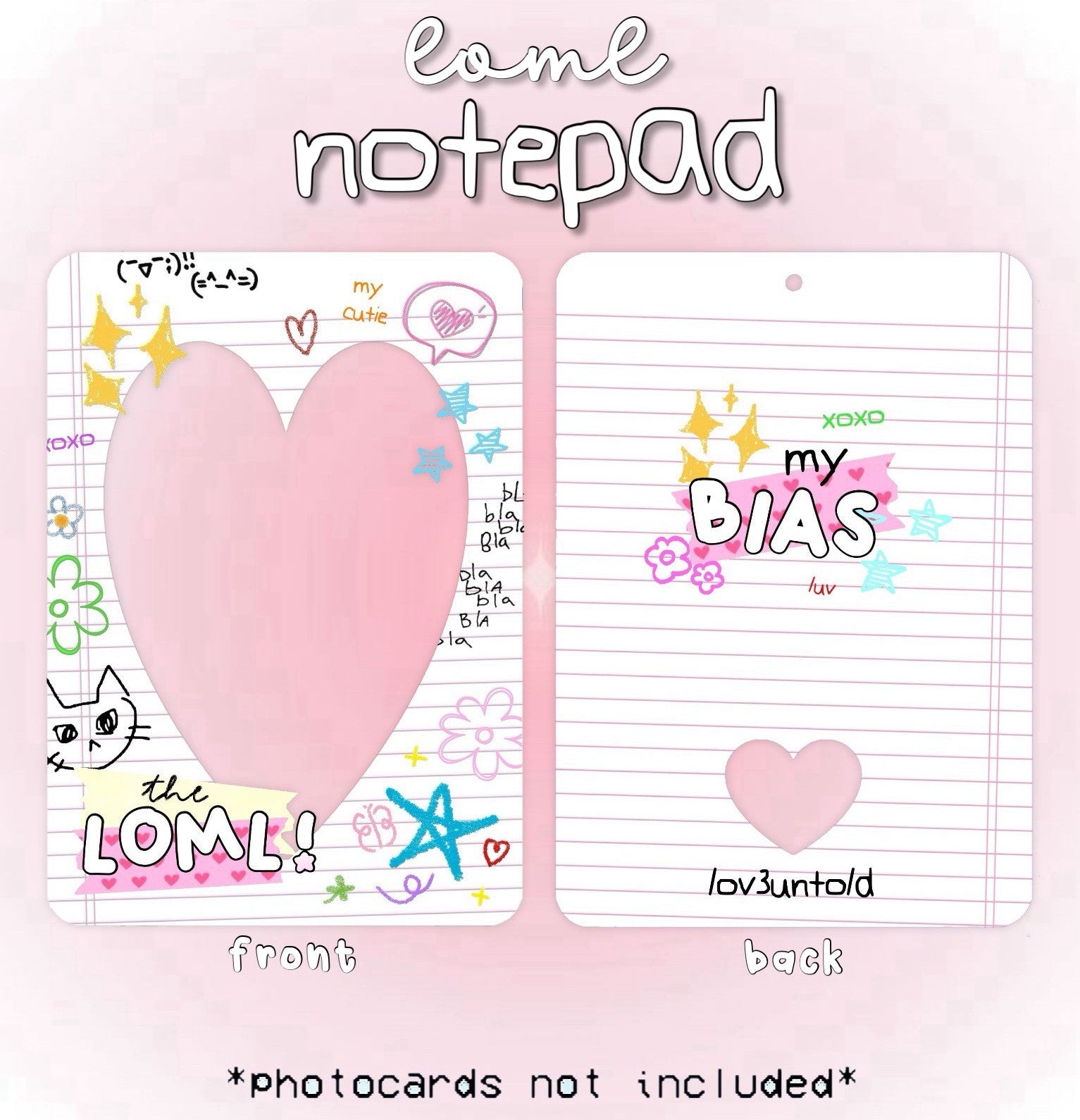 (pre-order) loml notepad pc holder!